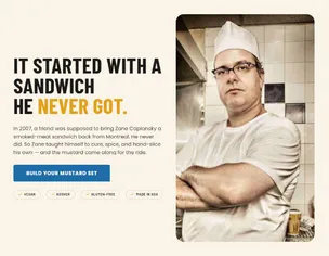Landing page hero example